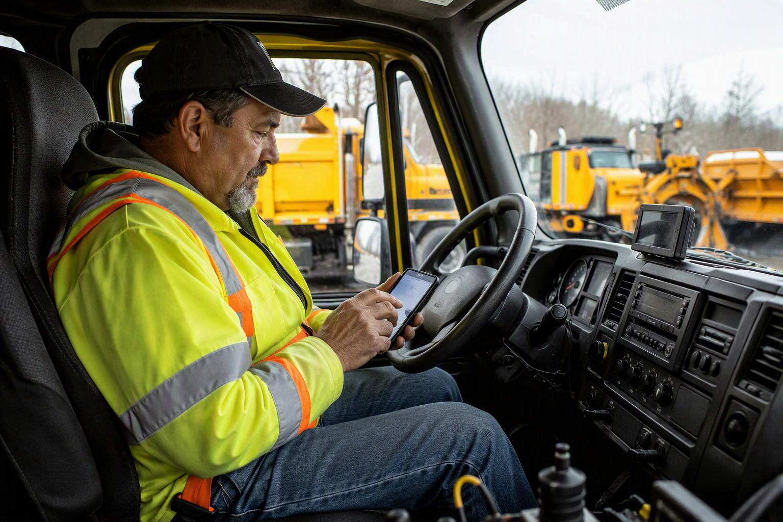 Road maintenance truck driver