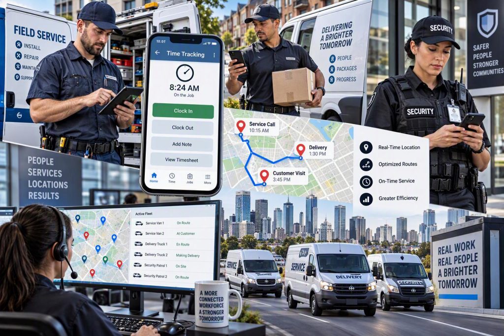 Field service technicians, delivery drivers and security personnel